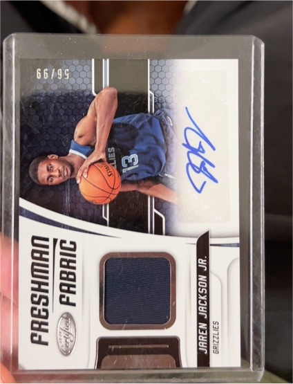 2018 Panini Certified Freshman Fabric #FF-JJ Jaren Jackson Jr. — front