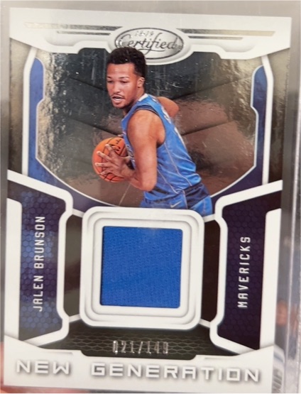 2018-19 Panini Certified New Generation Jalen Brunson #New Generation — front