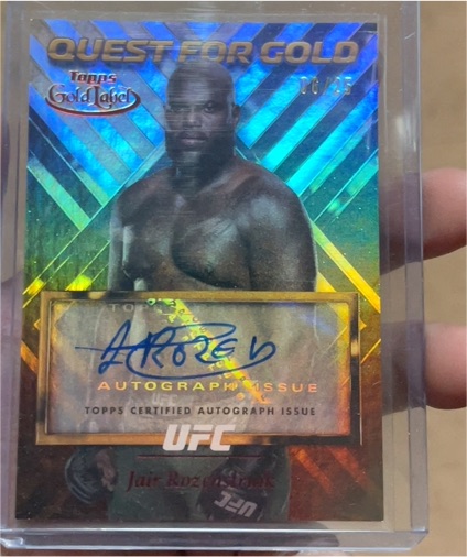 2024 Topps Gold Label UFC Jair Rozenstruik Quest For Gold Autograph — front