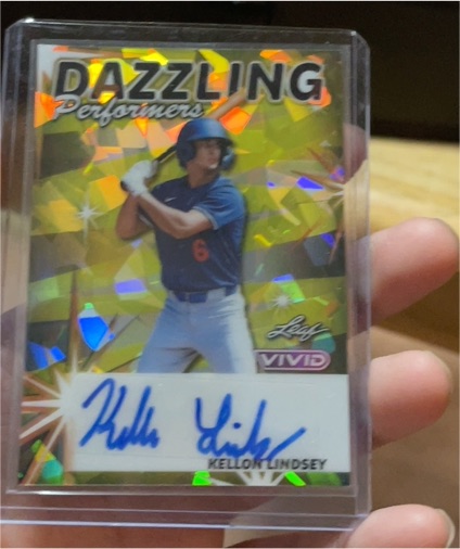 2024 Leaf Vivid #DP-KL1 Kellon Lindsey Dazzling Performers Lava Gray #/9 — front
