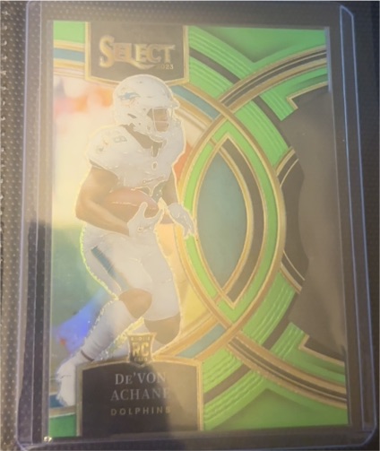 2023 Panini Select Premier Level Die-Cut #176 De'Von Achane — front