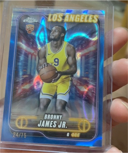 2024-25 Topps Chrome #149 Bronny James Jr. — front