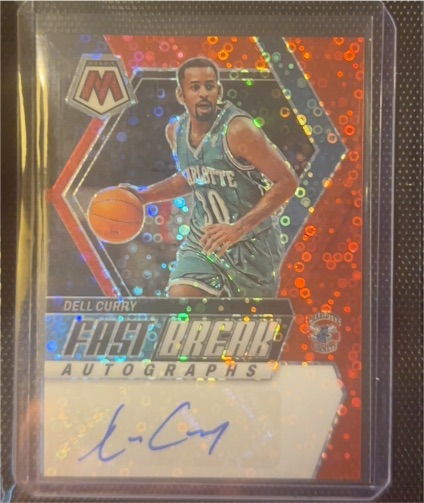 2023-24 Panini Mosaic Fast Break Autographs #FB-DLC Dell Curry — front