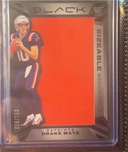 2024 Panini Black Sizeable Memorabilia #Drake Maye — front