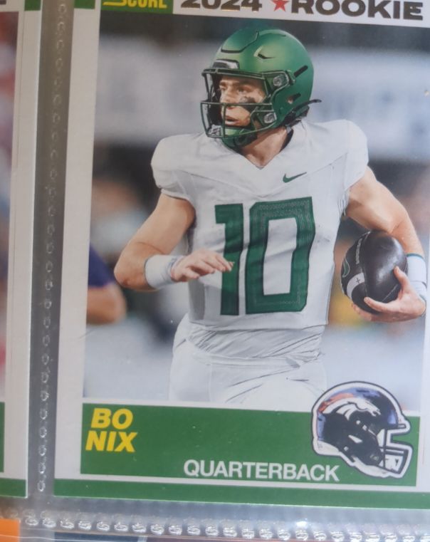 2024 Panini Score #9 Bo Nix 35th Anniversary Rookie — front