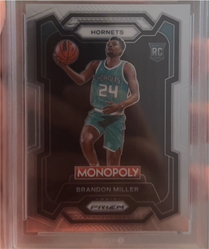 2023-24 Panini Prizm Monopoly #15 Brandon Miller RC — front