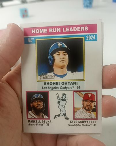 2025 Topps Heritage #193 NL Home Run Leaders Shohei Ohtani — front