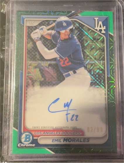 2024 Bowman Chrome #BMA-EM Emil Morales — front