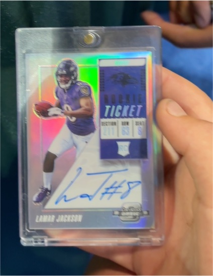 2018 Panini Contenders Rookie Ticket Lamar Jackson — front