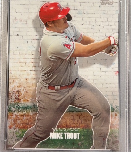 2020 Topps X Pete Alonso #P5 Mike Trout — front
