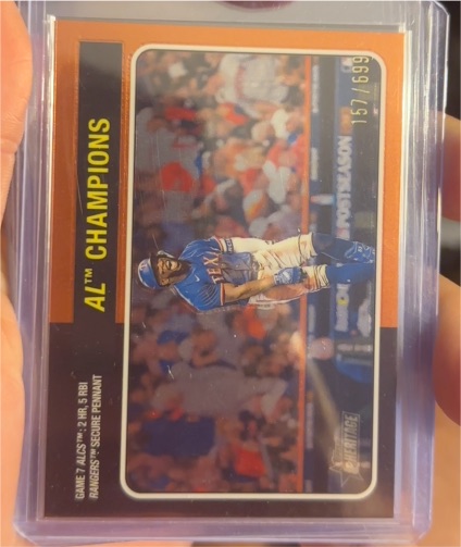 2024 Topps Heritage #460 AL Champions Adolis Garcia — front