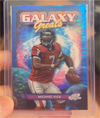 2024 Topps Chrome Cosmic #GG-2 Michael Vick Galaxy Greats — front