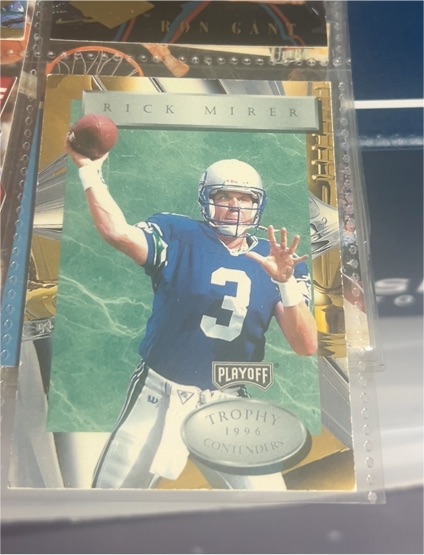 1996 Playoff Trophy Contenders #74 Rick Mirer — front