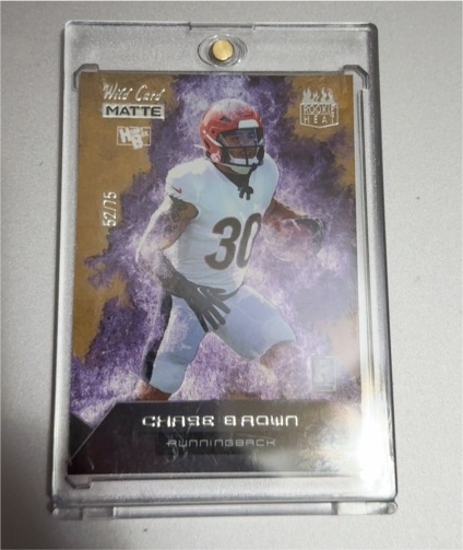 2023 Wild Card Matte Rookie Heat #527/75 Chase Brown — front