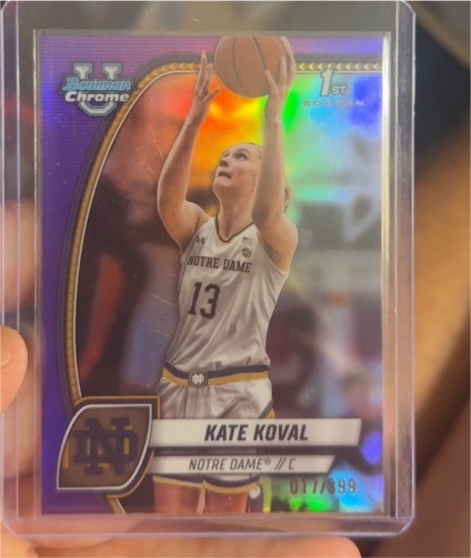 2024 Bowman University Chrome #42 Kate Koval — front