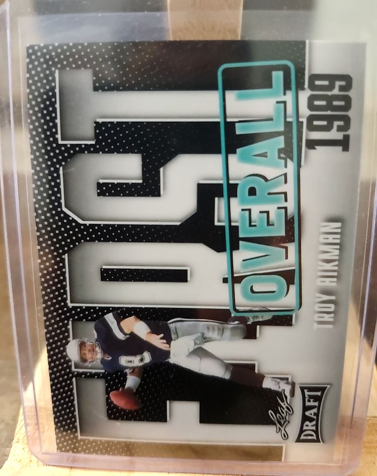 2023 Leaf Draft First Overall #7 Troy Aikman Dallas Cowboys — front