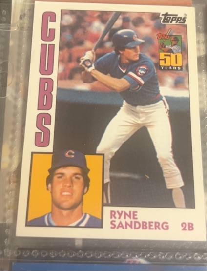 1984 Topps #596 Ryne Sandberg — front