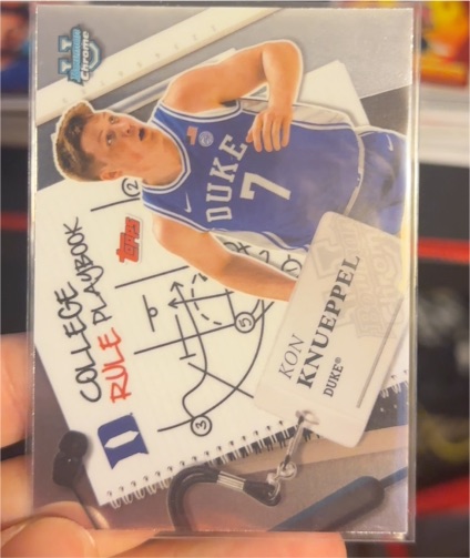 2024-25 Bowman Chrome University College Rule PlayBook #CRP-13 Kon Knueppel — front