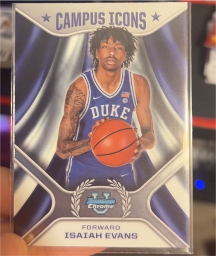 2024-25 Bowman University Chrome #CI-9 Isaiah Evans Campus Icons — front