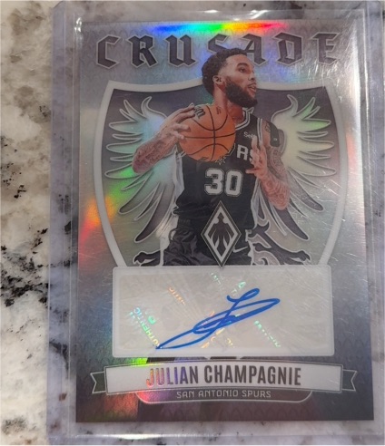 2023-24 Panini Phoenix Crusade Signatures #CS-JCH Julian Champagnie — front