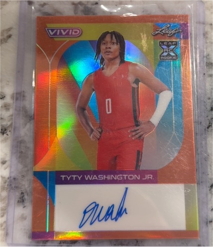 2022-23 Leaf Vivid #BA-TWJ TyTy Washington Jr. — front