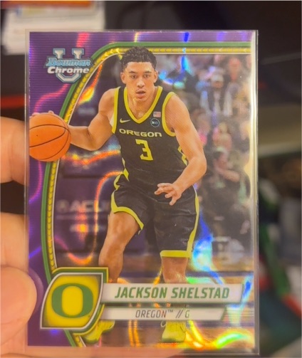 2024-25 Bowman University Chrome #77 Jackson Shelstad — front
