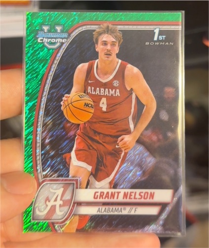 2024-25 Bowman University Chrome #25 Grant Nelson — front
