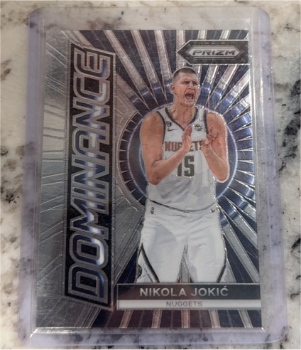 2023-24 Panini Prizm Dominance #10 Nikola Jokic — front