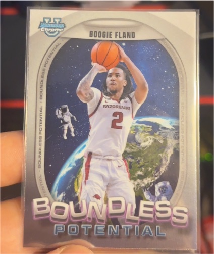 2024-25 Bowman University Chrome #BP-14 Boogie Fland Boundless Potential — front