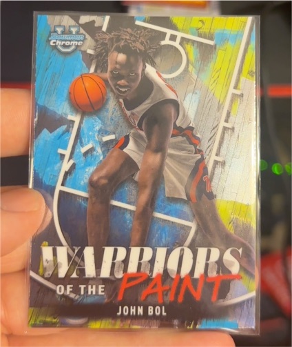 2024-25 Bowman University Chrome #WP-24 John Bol Warriors of the Paint — front