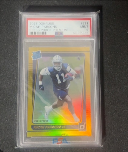 2021 Donruss #331 Micah Parsons Press Proof Premium — front