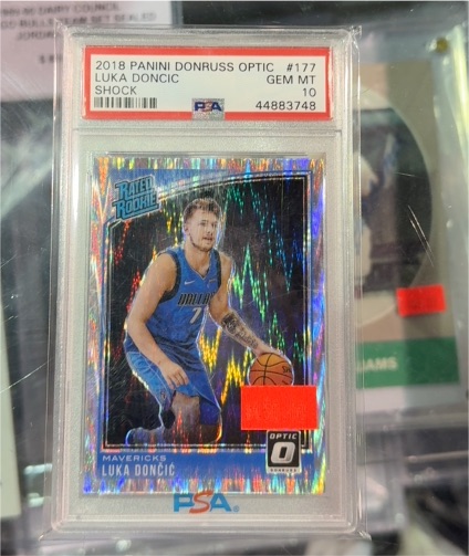 2018 Panini Donruss Optic #177 Luka Dončić Shock Prizm — front