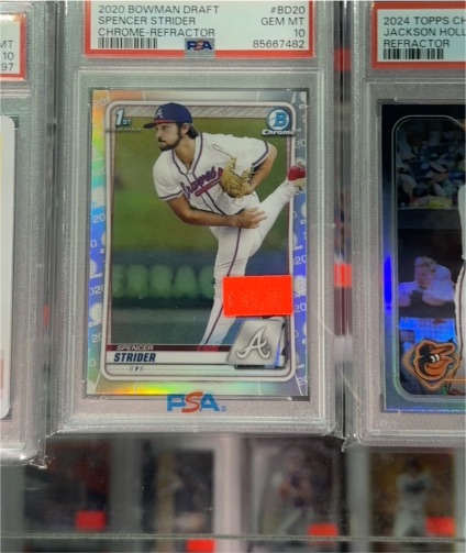 2020 Bowman Draft Chrome #BD20 Spencer Strider — front