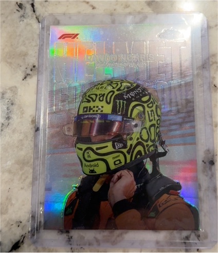 2024 Topps Chrome Formula 1 Helmet Collection #HC-7 Lando Norris — front
