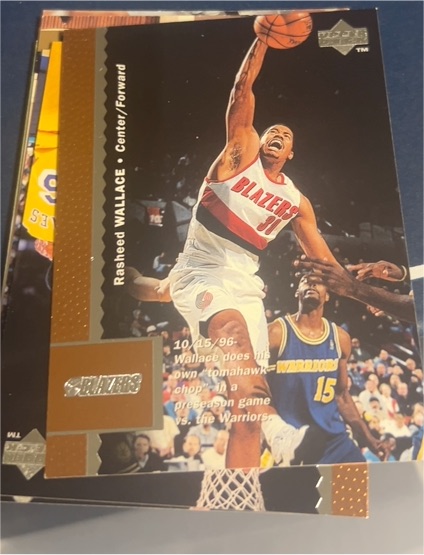 1996-97 Upper Deck #287 Rasheed Wallace — front