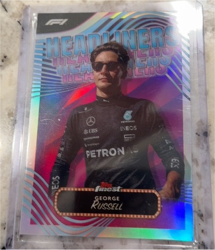 2024 Topps Finest Formula 1 #HL-3 George Russell Headliners — front