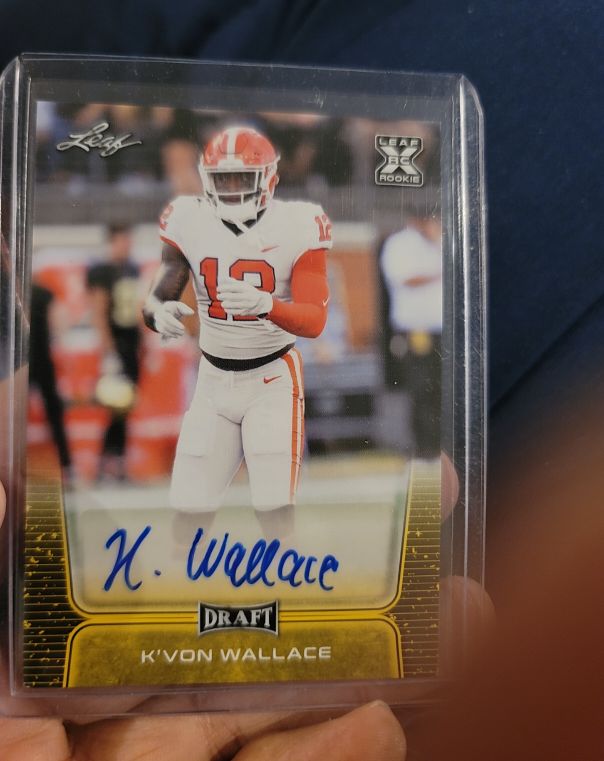 2020 Leaf Draft #BA-KVW K'Von Wallace — front
