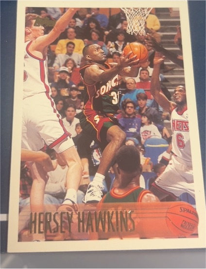 1996-97 Topps #? Hersey Hawkins — front
