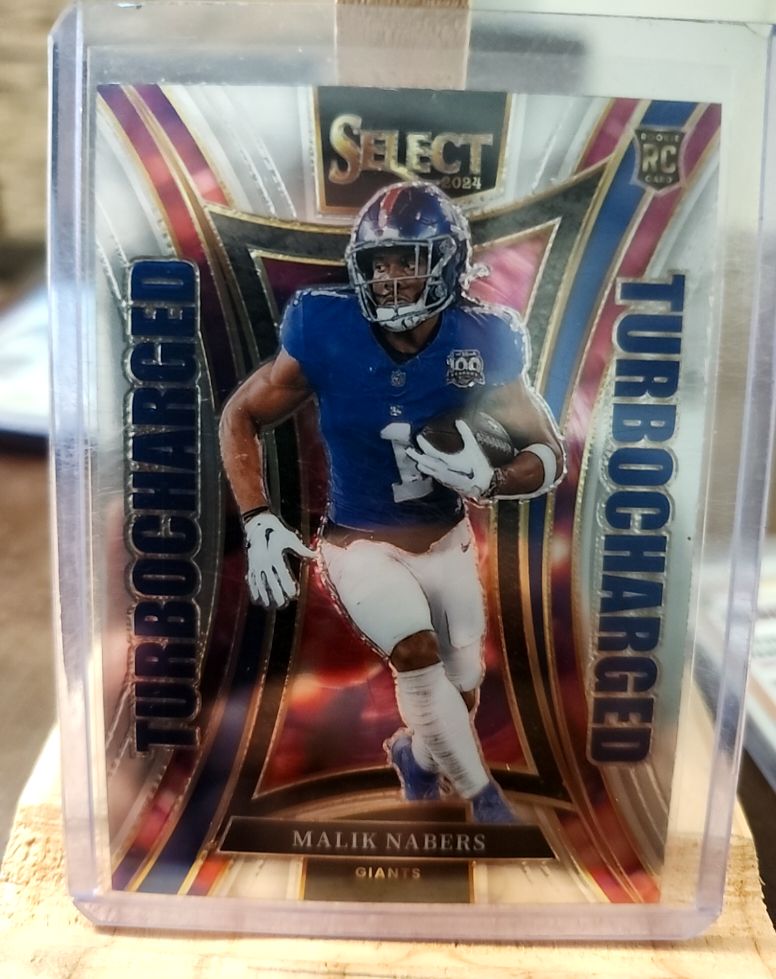 2024 Panini Select #15 Malik Nabers Turbocharged Rookie Card — front
