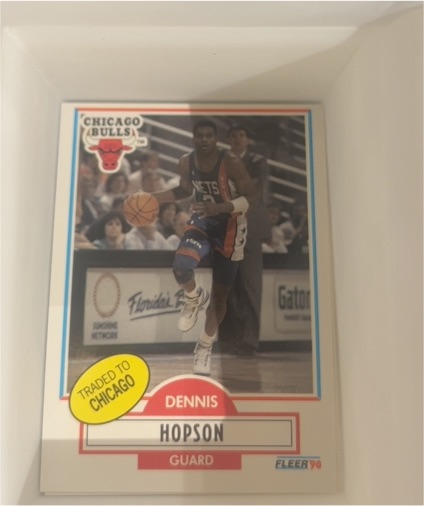 1990-91 Fleer #120 Dennis Hopson Chicago Bulls — front