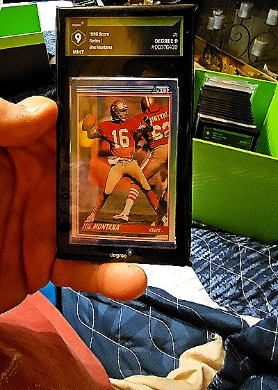 1990 Score #1 Joe Montana — front