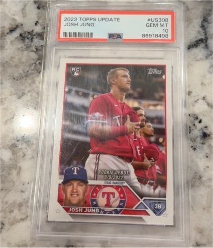 2023 Topps Update #US308 Josh Jung Rookie Debut — front