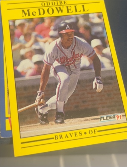 1991 Fleer #696 Oddibe McDowell — front