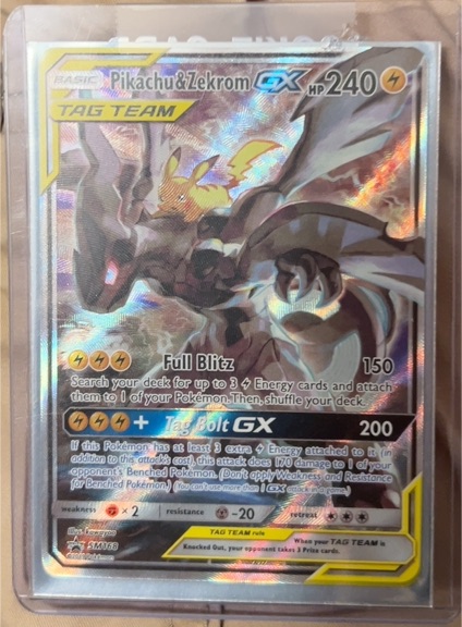 2019 Pokémon SM168 Pikachu & Zekrom GX — front