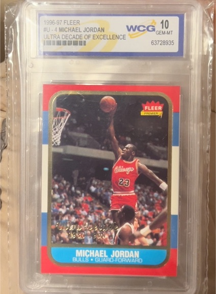 1996-97 Fleer #U-4 Michael Jordan Ultra Decade of Excellence — front