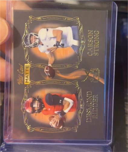2022 Wild Card Matte Dueling Guns #DG Carson Strong Desmond Ridder — front