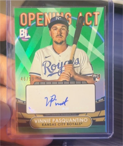 2023 Topps Big League Opening Act Autographs #OAA-VP Vinnie Pasquantino — front