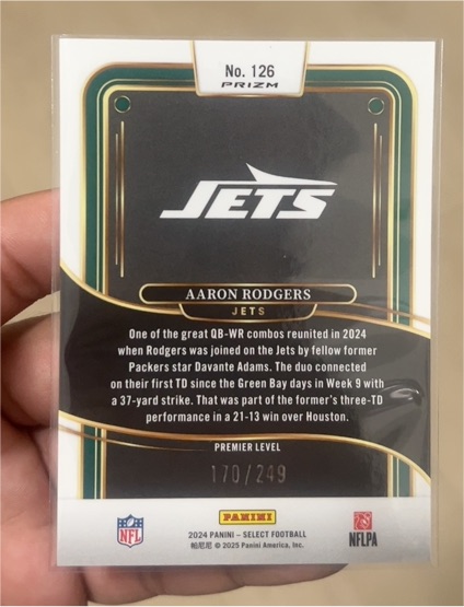 2024 Panini Select Premier Level #126 Aaron Rodgers — front