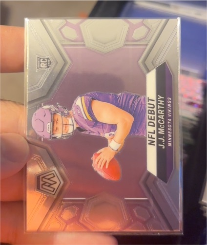 2024 Panini Mosaic #275 J.J. McCarthy NFL Debut Minnesota Vikings Rookie — front