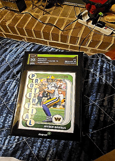 2023 Panini Score Potential Portraits RC #12 Jayden Daniels — front